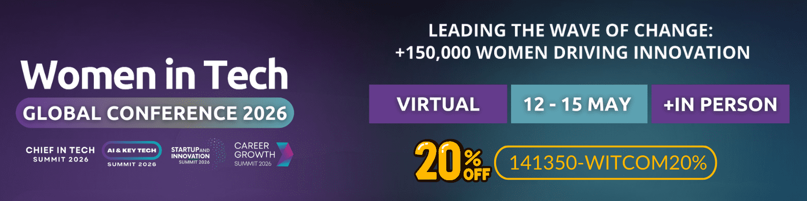 WOMENTECH NETWORK GLOBAL CONFERENCE DISCOUNT 20%